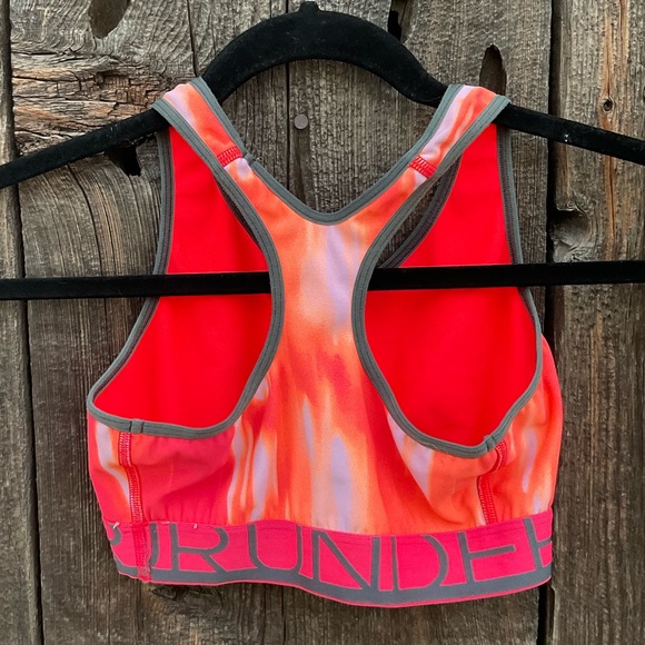 Under Armour Neon Pink Tie Dye Style Sports Bra - Picture 2 of 7